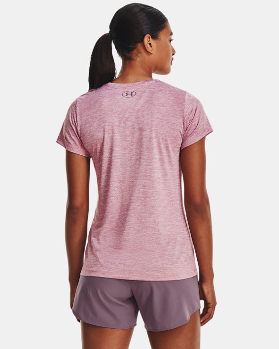 Women's UA Tech™ Twist Graphic Short Sleeve in Pink image number 1